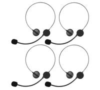 EUPSIIU 4 Pezzi Cuffie Con Microfono Giocattolo Falso Rock Star Singer, Accessorio per Costume, Cuffia Nera per Accessori Hippie Di Natale (Nera)