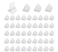 EUPSIIU 48 Pezzi Portamonete Espositore Card Cornici, Stand per Carte, Supporti per Carte da Gioco in Plastica, Mini Cavalletto in Acrilico, Segnapunti per Giochi da Tavolo (Trasparente)