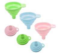 EUPSIIU 6 Pezzi Imbuti Pieghevoli, Foldable Funnel, Imbuto Portatile, Imbuto da Cucina, Piccolo Imbuto Pieghevole per Cucina e Trasferimento Liquidi, Conserve, Sale, Pepe, Oli e Polve (6) (6)