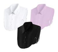 EUPSIIU Set di 3 pezzi con colletto semi-finto per donna, top Dickey e vestiti senza colletto, 3 pezzi, Taglia unica