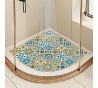 EUPXRHY Tappeto Doccia Antiscivolo Angolare, Tappeto Doccia Angolare, Pedana Antiscivolo Per Doccia, Luffa In PVC Tappetino Antiscivolo Doccia Per Doccia O Vasca Da Bagno,D,60x60cm
