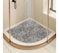 EUPXRHY Tappeto Doccia Antiscivolo Angolare, Tappeto Doccia Angolare, Pedana Antiscivolo Per Doccia, Luffa In PVC Tappetino Antiscivolo Doccia Per Doccia O Vasca Da Bagno,F,60x60cm