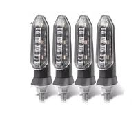 EUQIXMR Freccia svolta Indicatori Direzione Moto Lampeggiante Indicatore Luminoso 12V Per Versys Z800 Per Ninja ZX10R ZX12R ZX6RR(TRASPARENTE,4 PEZZI)