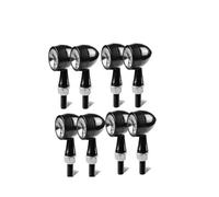 EUQIXMR Freccia svolta Lampeggiatore Moto Lampada Indicatori Direzione 12V 8mm Indicatore Lampeggiante Per Sym Per Jet X125 Per Jet 14(8Piece Transparent)