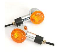 EUQIXMR Freccia svolta Per Suzuki Per Intruder Per Volusia VS VL LC 700 750 800 1400 1500 Indicatore Direzione A Proiettile Moto(Lente ambra 2X)