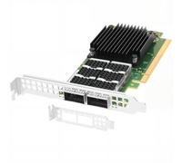 Euqvos Adattatore Ethernet a due porte QSFP56 100GbE SmartNIC, PCIe 4.0 x16, per controller Mellanox ConnectX-6, Zero-Touch RoCE, SR-IOV, VXLAN Offload, per Windows/Windows Server/Linux