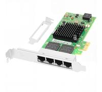 Euqvos PCIe 2.1 x1 for Intel I350-T4 I350AM2 Chipset 1Gb 4 Port RJ45 LAN Card Support Windows Server/Windows/Linux/VMware/ESX