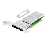 Euqvos PCIe Scheda di rete Ethernet per Intel E810-XXVDA4 E810 CAM1 Chipset PCIe 4.0 x16 25Gb Quad Port SFP28 LAN Scheda Compatibile con Windows Server/Windows/Linux/VMware/ESX