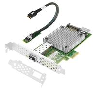 Euqvos Scheda di rete Ethernet da M.2 a 10 GB porta SFP+ singola, chip Intel 82599, M.2 + M Key + SFF 8087, 100/1000/10000 Mbps, con cavo da 0,35 m, 10 Gigabit NIC per Windows/Windows Server/Linux