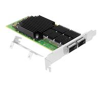 Euqvos Scheda di rete Ethernet PCIe per Mellanox MCX556A-EDAT ConnectX-5 Chipset PCIe 4.0 X16 100Gb Dual Port QSFP28 LAN Card Supporto Windows Server/Windows/Linux/VMware/ESX