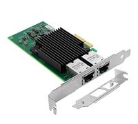 Euqvos Scheda di rete PCIE 10GbE per Intel X550-T2 - Chip ELX550AT2, doppie porte RJ45 PCI Express v3.0 X4, NIC 10Gb per Windows Server, Windows 7/8/10, Linux