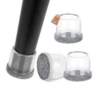 Euqvunn 18pcs Gommini per Sedie Rotondi, Feltrini per Sedie, Trasparente Coprigambe per Tappi, Proteggi Gambe per Mobili, Tappi Piedini per Proteggere i Pavimenti da Graffi e Rumori 25-30mm