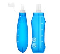 Euqvunn 2 Pezzi Borraccia Morbida 500 ML - TPU Senza BPA, Borraccia Pieghevole e Riutilizzabile - Antipolvere e Anti-Perdite, per Gilet Running, Corsa, Escursionismo, Campeggio, Viaggi, Trekking