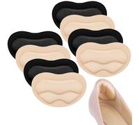 Euqvunn 4 Paia Cuscinetti per Tallone, Proteggi Tallone per Scarpe, Cuscino del Tallone per Scarpe Troppo Grandi, Cuscini Impediscono ai Talloni Sfregare e Scivolare, Inserto Comodo per Uomo e Donna