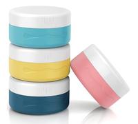 Euqvunn Contenitori Creme da Viaggio, Contenitori da Viaggio per Liquidi, Contenitori Viaggio Liquidi Approvati dalla TSA da 40 ml, Barattoli per Crema in Silicone per Cosmetici viso Corpo Crema