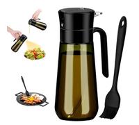 Euqvunn Dispenser E Spruzzino Olio 2-In-1 Con Pennello, Oliera Spray In Vetro Oscurato Da 580ml Per Conservare La Freschezza - Ideale Per Condimenti, Cottura Al Forno E Grigliate