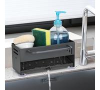 Euqvunn Porta Spugne Lavello Cucina, Organizer Lavello Cucina, Acciaio al Carbonio Portaspugne per Lavello Cucina, Appendi Strofinacci Cucina, Organizzatore Lavello Cucina Porta Stracci Lavello