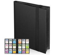Euqvunn Raccoglitore Carte, 24 Fogli 432 Tasche Album Carte Collezionabili, Binder Cartes a caricamento laterale, Album Porta Cartes a doppia facciata, Card Binder per Pokemon,MTG,Sports Cards(nero)