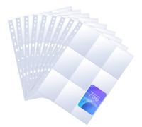 Euqvunn Raccoglitore Carte, 42 Fogli 756 Tasche Transparent Bustine per Carte, Card Sleeves con Bordi Anti-Rottura, Buste Cartes per Pokemon, Yu-Gi-Oh, MTG, Cartes Sportive