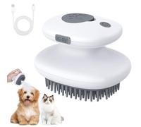Euqvunn Spazzola a Vapore per Gatti, 3 in 1 [Massaggio, Spruzzo & Rimozione dei peli] Spazzola Gatto Con Vapore, Silicone Ricaricabile Spazzola Gatti Vapore,per Gatti,Cani, Coniglio(Grigio)