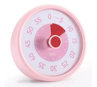 Euqvunn Timer Visivo Bambini, Timer Bambini da 60 Minuti con Funzionamento Silenzioso, Strumenti di Gestione del Tempo per Kids per Studio in Scrivania e Cucina (Rosa)
