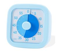 Euqvunn Timer Visivo per Bambini, Timer Visivo di 60 Minuti, Timer per Conto Alla Rovescia Silenzioso per Bambini e Adulti, Timer Desktop, countdown timer per Cucina Aula Scuola Ufficio, Blu