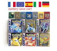 EUR FRA ESP NOE ITA Carrello salvavita batteria ROM FLASH 32M(4MB)+SRAM 256K(32KB) scatola pokemon con cartuccia di gioco vassoio interno per GBC