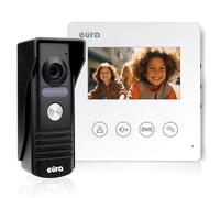 Eura VDP-52A3 Videocitofono ATIRA Citofono a 4 fili, Monitor a colori da 4,3", 2 Ingressi, 1 Monitor, Bianco