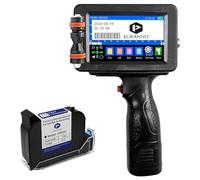 Eurannit E16 Handheld Inkjet Printer, Portable Smart Printer with 4.3" Touch Screen &Original Fast-Drying Ink 0.5 inch for Test/Barcode/Number/Image/Date Printer for Any Surface (Support 28 Languages)