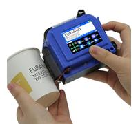Eurannit Mini stampante a getto d'inchiostro da 25,4 mm, codificatore di data portatile EC11-1 con cartuccia d'inchiostro ad asciugatura rapida per codice a barre QRCode Batch numero data su qualsiasi