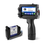 Eurannit Stampante a getto d'inchiostro portatile 0,5'', stampante a getto d'inchiostro portatile E15, pistola portatile a getto d'inchiostro per testo logo data numero di lotto QR codice a barre