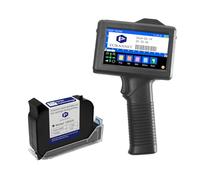 Eurannit Stampante portatile a getto d'inchiostro, con cartuccia d'inchiostro da 42 ml, stampante di codice a getto d'inchiostro da 0,5 in per testo, codice a barre, numero, etichetta, immagine e data