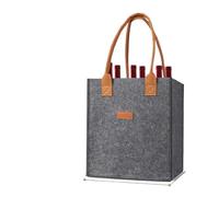 EURDFHY buste per bottiglie Borsa in feltro for vino, portabottiglie a 6 scomparti, liquore portatile con manici for picnic di viaggio nozze(Color2)