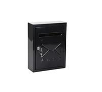 EURDFHY Cassetta Postale Metal Wall Mount Mailbox Letter Box Apartment Complaint Large Capacity Office Home Postbox(Black)