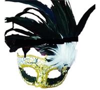 EURDFHY Maschera di Piume Maschere di piume, maschere a mezzo volto, maschere for feste, matrimoni, principesse, balli in maschera, Halloween(White Long feather)