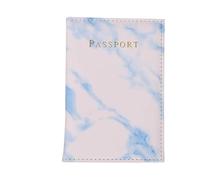 EURDFHY porta passaporto 2 pezzi custodia for passaporto da viaggio in pelle PU protettiva organizzatore biglietto documento portafoglio carte d'identità di credito aziendali(Blue)