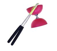 Eureka 515708 Acrobat 105 - Diabolo in Gomma con bastoni in Alluminio, Colore: Rosa