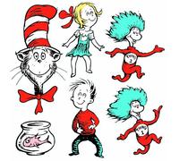 Eureka Back to School Dr. Seuss - Decorazioni per insegnanti, motivo: gatto col cappello, 6 pezzi