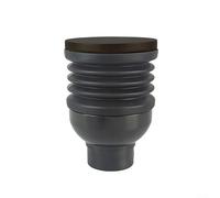 Eureka - Cestino per macinacaffè monodose per tramogge, capacità 140 g, corpo in silicone e coperchio in legno di noce per un pratico controllo del terreno (nero)