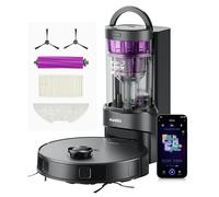 Eureka E20 Plus Robot Aspirapolvere con Stazione senza Sacchetto, 8.000 Pa, Svuotamento Automatico, Batteria 180 min, DuoDetect AI 3D Evitamento Ostacoli, per Tappeti e Peli di Animali Domestici