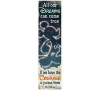 Eureka Walt Disney - Striscione verticale per aula con scritta "All Our Dreams", dimensioni: 114,3 x 30,5 cm