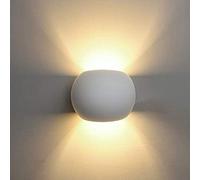 Eurekaled - Applique in Gesso Ceramico Sfera - Attacco G9 - Lampada da muro per spazi interni, camera, corridoio, soggiorno - Lampadina intercambiabile - Verniciabile - Design Moderno cod. D0701