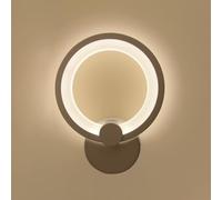 Eurekaled - Applique LED da parete Saturno 9W 450lm Luca calda 3000K - Lampada da muro per spazi interni, camera, corridoio, soggiorno - IP20