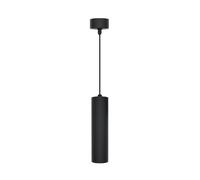Eurekaled - Lampada a Sospensione Cilindrica 30cm Nera - Design Moderno con Portalampada GU10