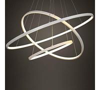 Eurekaled - Lampadario a sospensione LED moderno 3 anelli B40, luce naturale