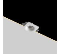 Eurekaled - Mini portafaretto in Gesso CERAMICO da Incasso per Controsoffitti GU10 da 35mm con alette regolabili (Conico)