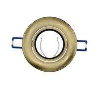 Eurekaled - Portafaretto da incasso tondo GU10 - Orientabile - Foro Ø75mm - Argento, oro, bronzo (Bronzo)