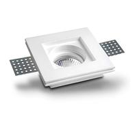 Eurekaled® - Portafaretto in Gesso CERAMICO da Incasso Quadrato Slim per Controsoffitti COD.PF1240