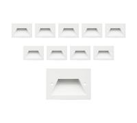 Eurekaled Segnapasso LED da incasso compatibile con scatola 503 3W calda o naturale 220V IP65 (Bianco, 10pz segnapasso 4000K)