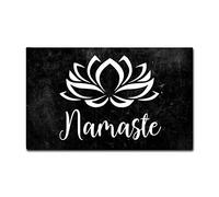 Eureya Custom Doormat Namaste Antiscivolo zerbino Pavimento Ingresso zerbino Interno Esterno 45 x 75 cm